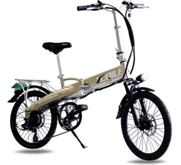 Bicicleta Electrica 7 Velocidad, 20,36 V-240 Plegable gold