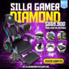 Silla Gamer Negra Morado JUNGLEFROG Diamond Pro 180°