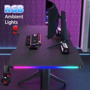 Escritorio Gamer Onyx Negro - 140*60*74