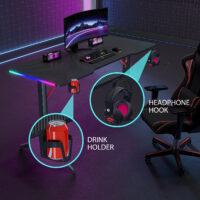 Escritorio Gamer Onyx Negro - 140*60*74